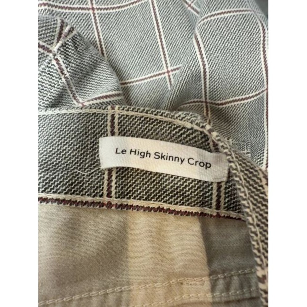 FRAME Sz 25 Le High Skinny Ankle Gray Plaid Denim Jeans Pants womens $228 - Picture 6 of 11